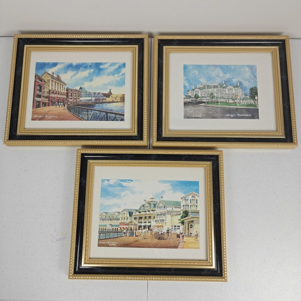 Disney Boardwalk Resort Print Framed Set Vacation Club Inn